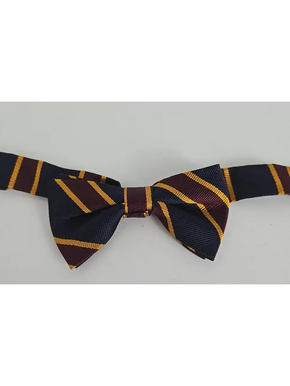 Polo Ralph Lauren Child Size Pre-Tied Blue Red Stripe Bow Tie Preppy Italy